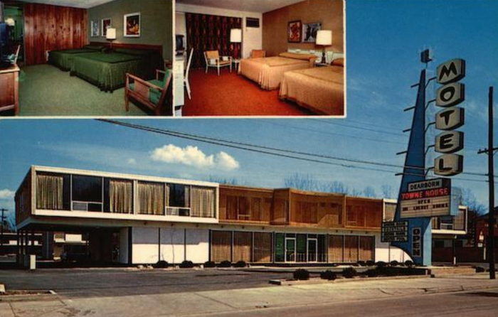 Dearborn Towne House Motel - Old Postcard Photo (newer photo)